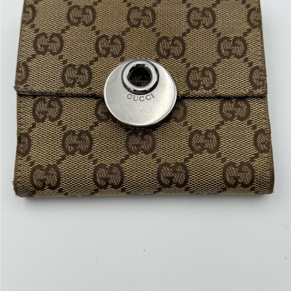 Gucci GG Monogram Grommet Snap Bifold Wallet - Picture 1 of 6